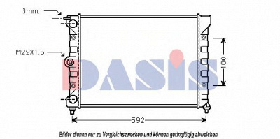 AKS DASIS 040190n -  Радиатор, охлаждение двигателя